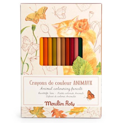 MOULIN ROTY Pastelky a omalovánky zvířata