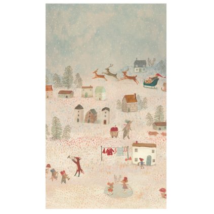 MAILEG Dárkový papír - Santa is coming - 10 m