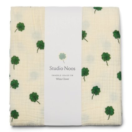 STUDIO NOOS Mušelínová plena White Clover 120 x 120