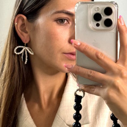 sLE STUDIO Perlové náušnice visací - Mašle