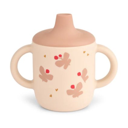 LIEWOOD Hrneček nevylévací Neil Sippy - Butterfly / Apple blossom