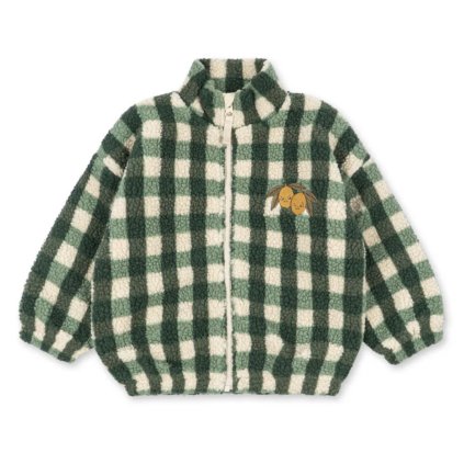 KONGES SLOJD Bunda JODY TEDDY - GREEN CHECK
