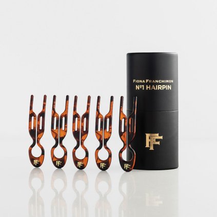 FIONA FRANCHIMON Sada pěti vlasových spon - No 1 Hairpin - Classic - Havana