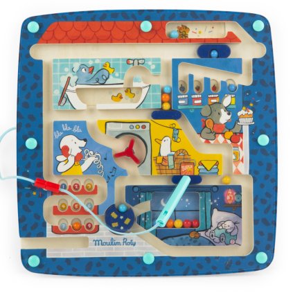 MOULIN ROTY Magnetický labyrint Puce & Pilou
