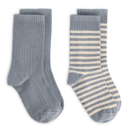 GRAY LABEL Set ponožek GOTS - Stone Grey - Cream