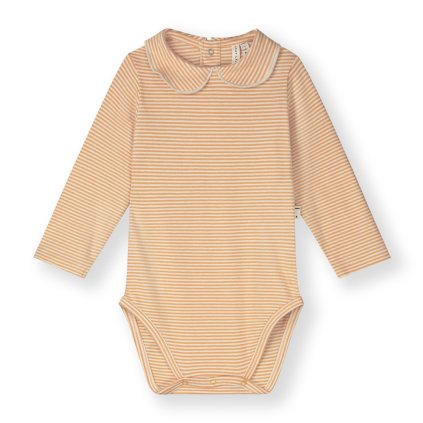 GRAY LABEL Body pro miminka s límcem GOTS - Melon - Cream