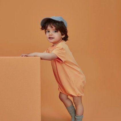 GRAY LABEL Overal s krátkým rukávem pro miminka GOTS - Melon