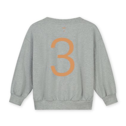 GRAY LABEL Narozeninová mikina GOTS - Grey Melange - Melon