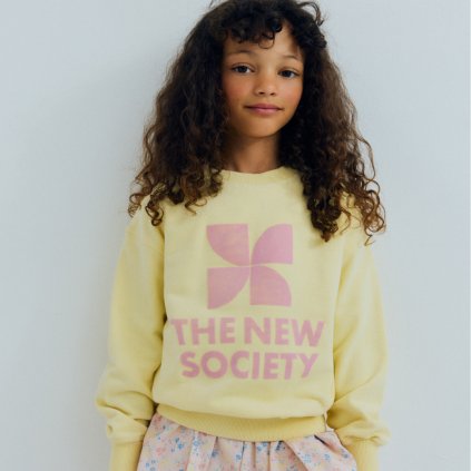 THE NEW SOCIETY Mikina TNS Logo - Soft Lemon