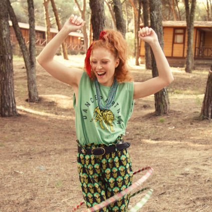 SISTERS DEPARTMENT Dámské tričko green - Leopard