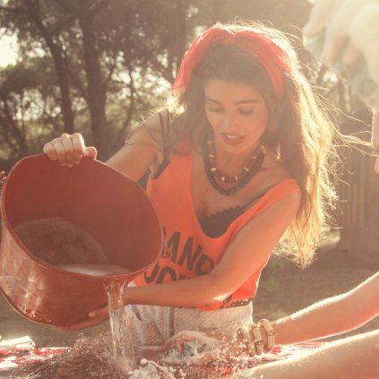 SISTERS DEPARTMENT Dámský top  orange w - Dance society