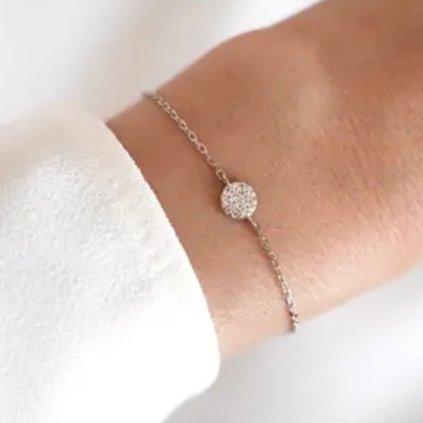 VICTOIRE COLLECTION Náramek Shiny Round Silver