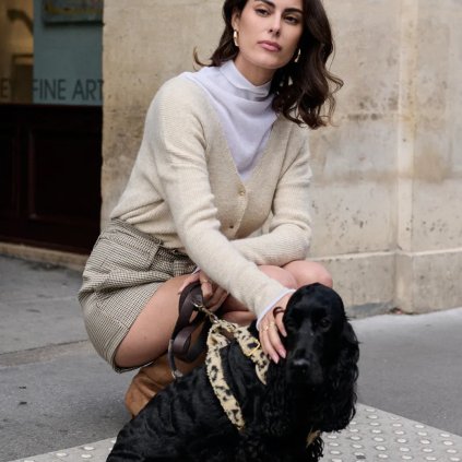 NATHAEL PARIS Kardigan oboustranný - Vanilla