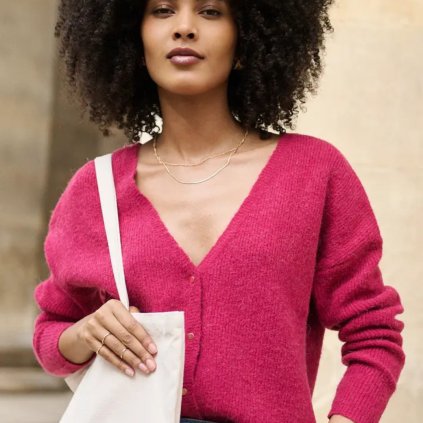 NATHAEL PARIS Kardigan oboustranný - Ruby