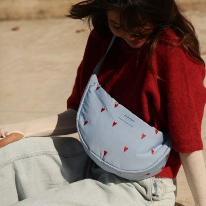 STUDIO NOOS Ledvinka Puffy - Light Blue Hearts