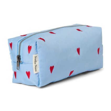 STUDIO NOOS Pouzdro Puffy - Light Blue Hearts