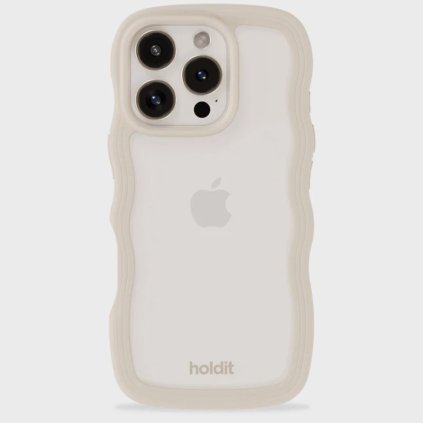 HOLDIT Kryt na mobil  iPhone 16 Pro - Light Beige/Transparent