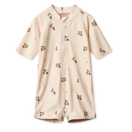 LIEWOOD Plavecký overal Max - Peach / Sea shell