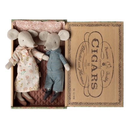 MAILEG Myšky v krabičce - babička a dědeček S26