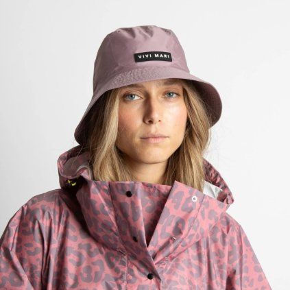 VIVI MARI Klobouk do deště solid ash plum