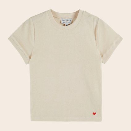 EMILE ET IDA Tričko TERRY - CREME