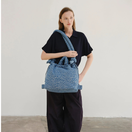 ÖLEND Ona Soft Bag - Leopard denim