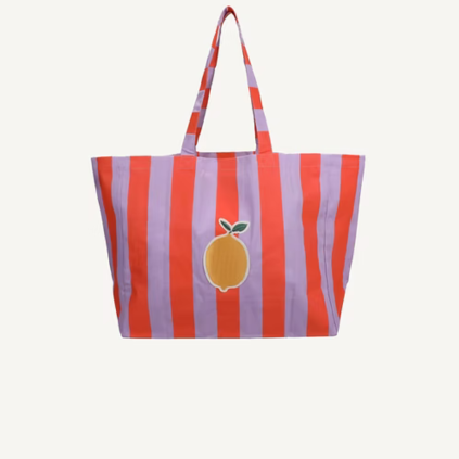 STICKY LEMON Taška shopper - lemon tree + campfire orange