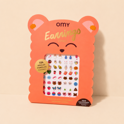 OMY Samolepky naušnice KAWAII