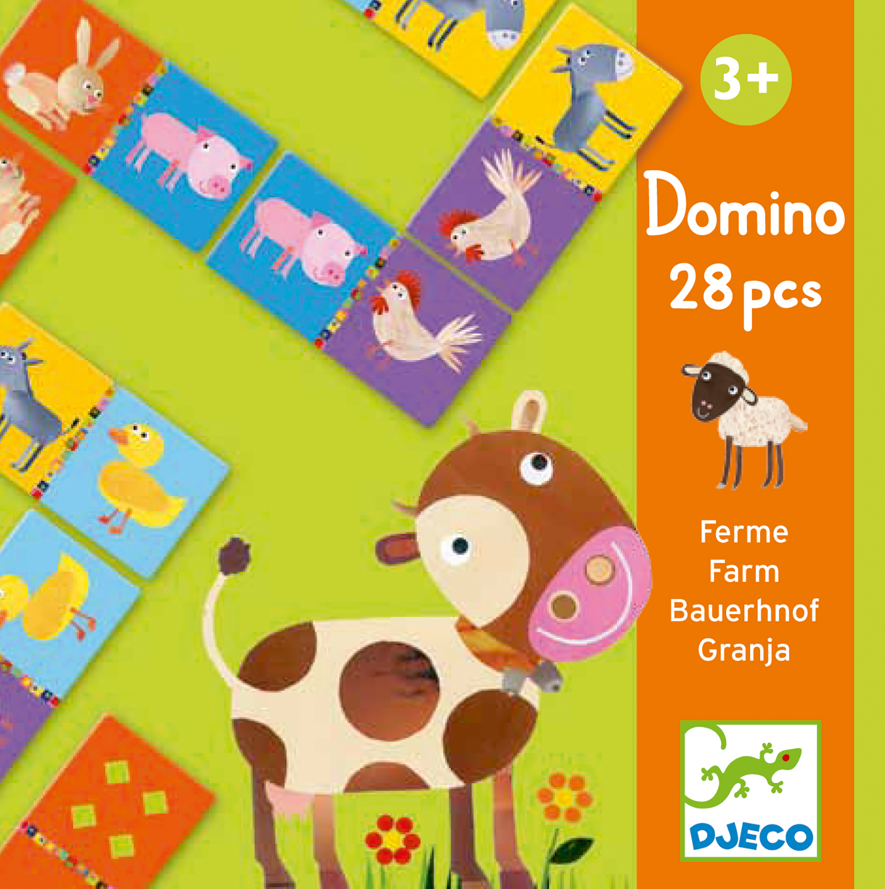 Djeco Domino Granja: Dětská vzdělávací hra se zvířaty