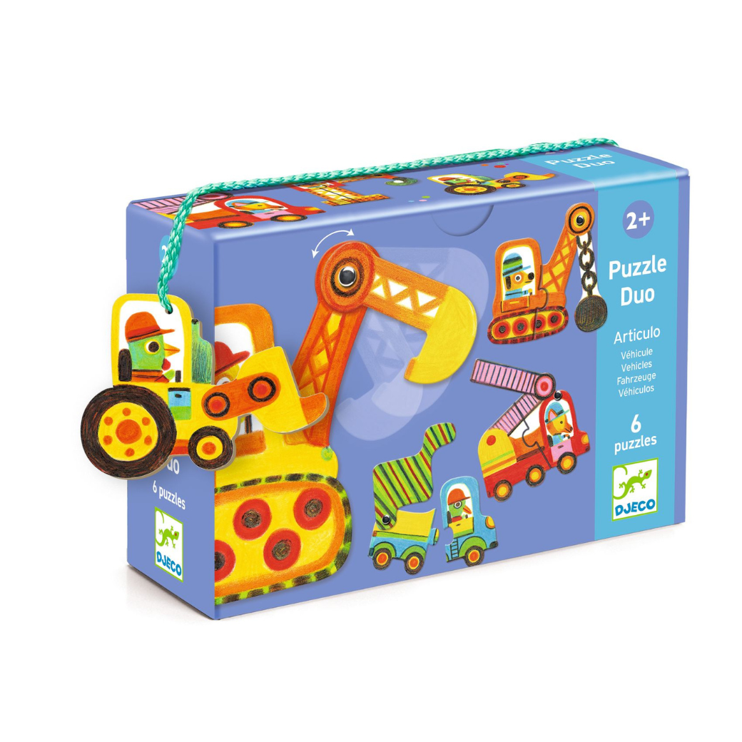 DJECO Duo puzzle Autíčka v pohybu