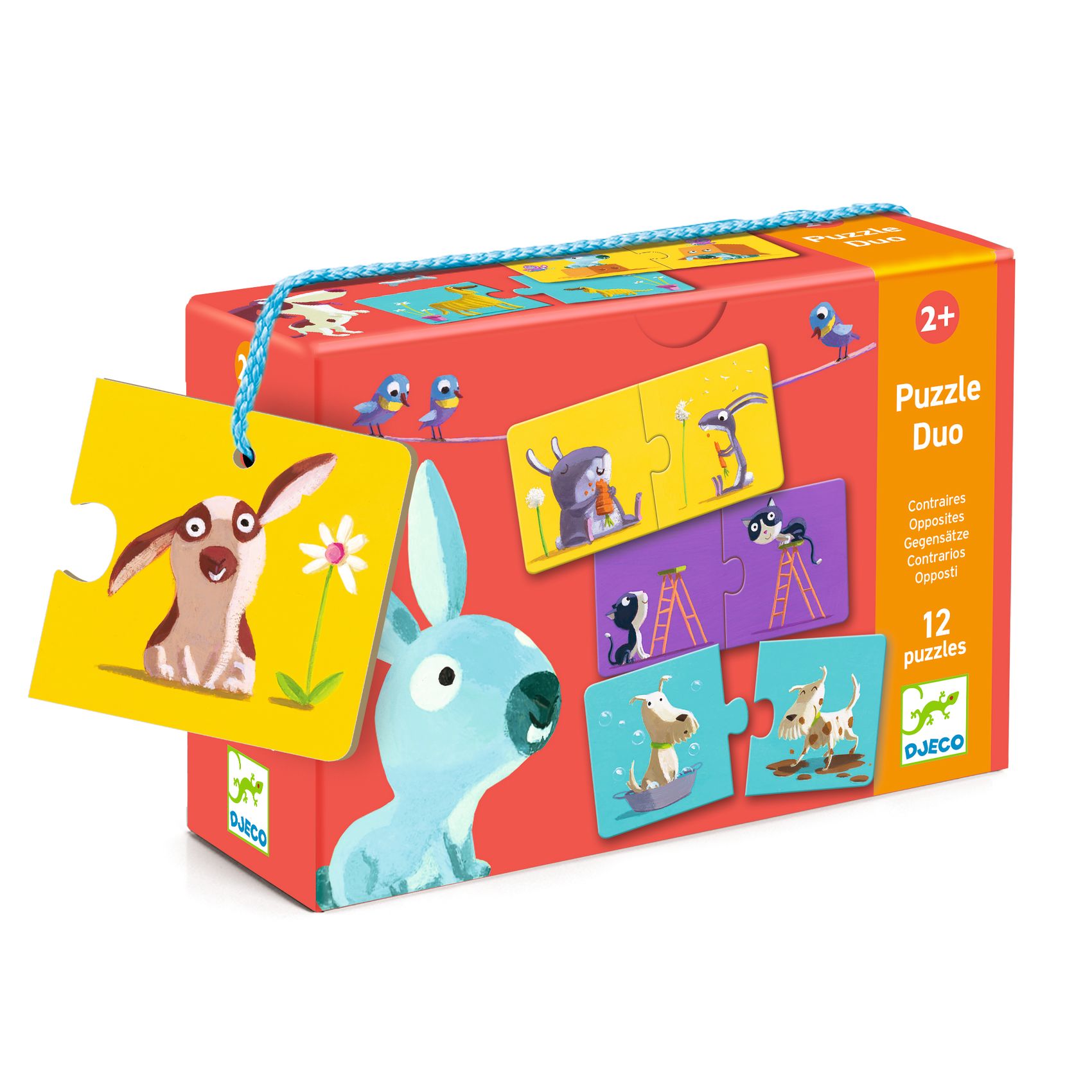 DJECO Puzzle Protiklady 12x2 dílků