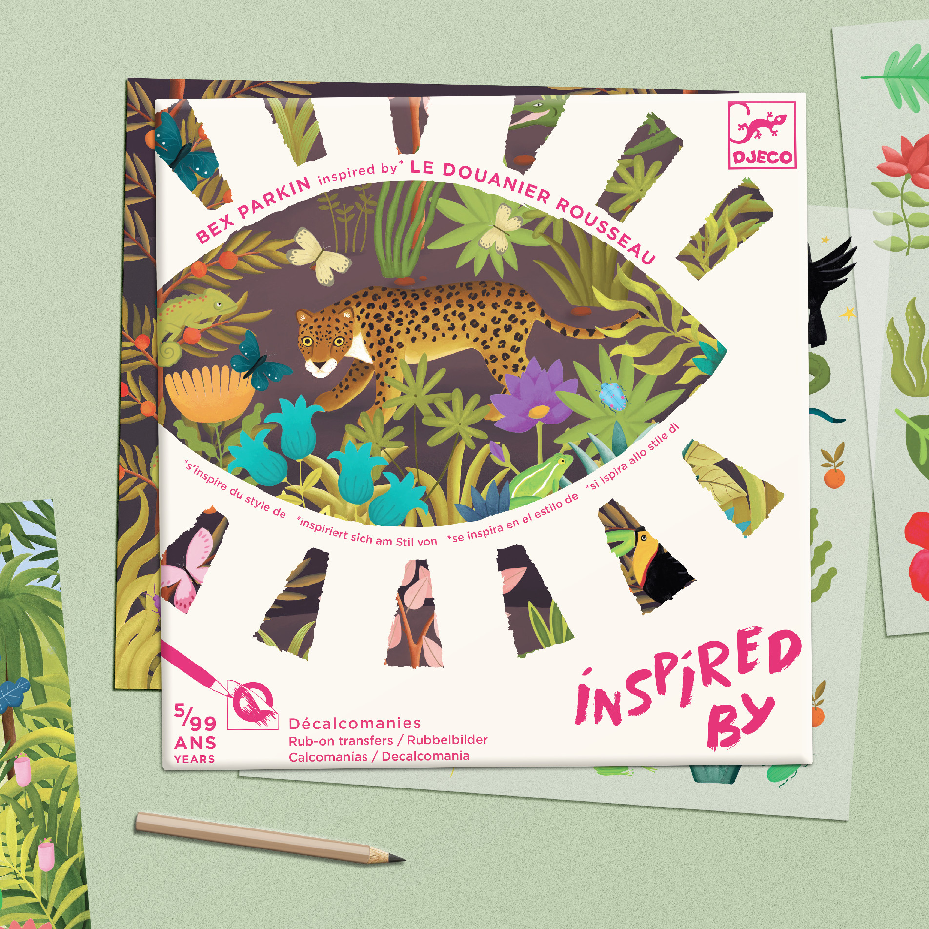 Inspired by Douanier Rousseau - Propisovací obrázky