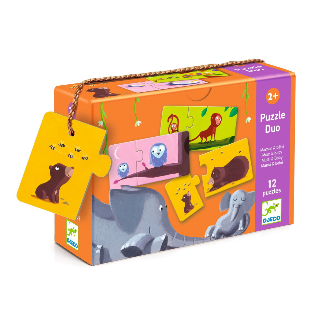 DJECO Puzzle Zvířecí maminky a mláďata 12x2 dílků