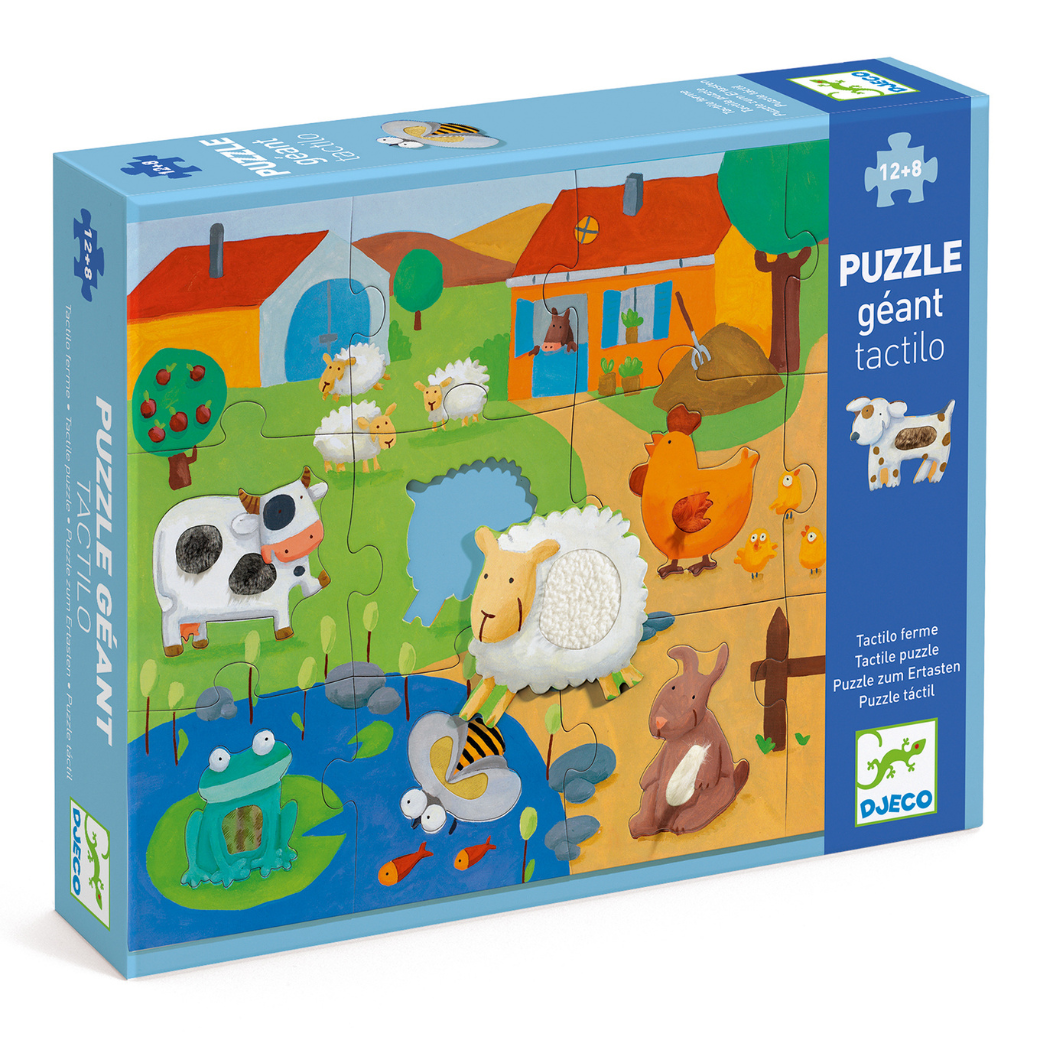 DJECO Puzzle hmatové Farma - 20 pcs