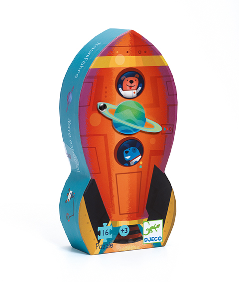 Puzzle Vesmírná raketa DJECO - 16 dílků