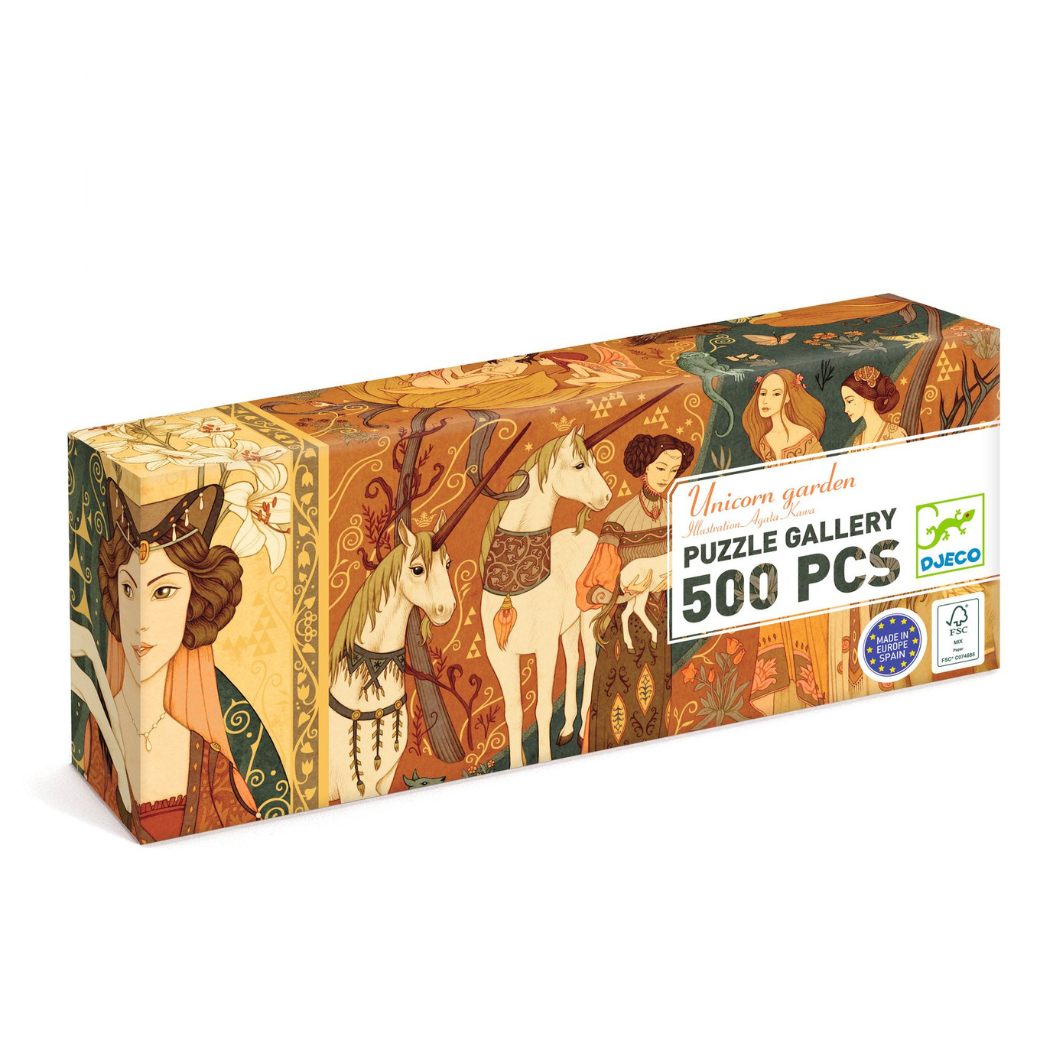 Panoramatické puzzle Zahrada jednorožců