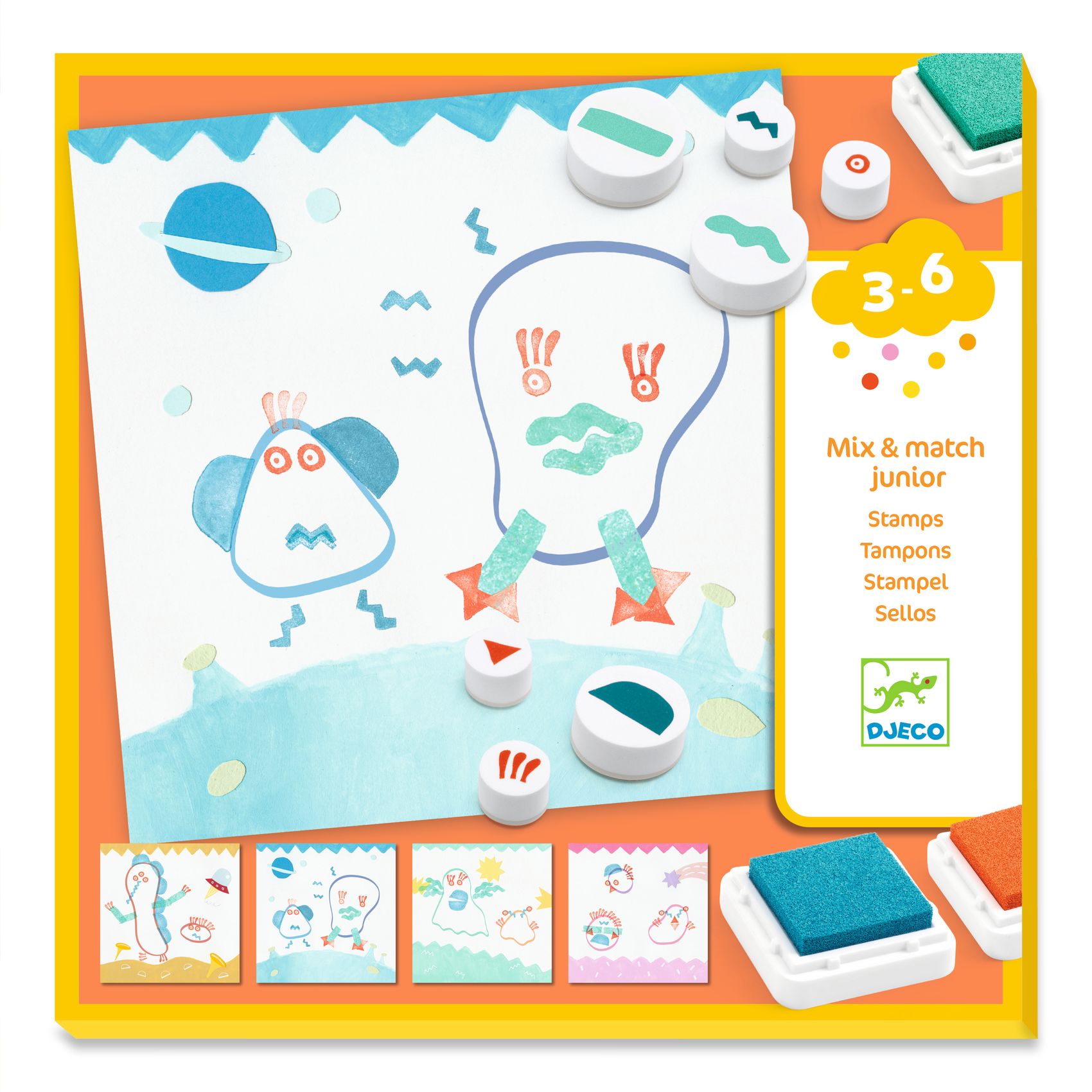 DJECO Razítkovací set Příšerky