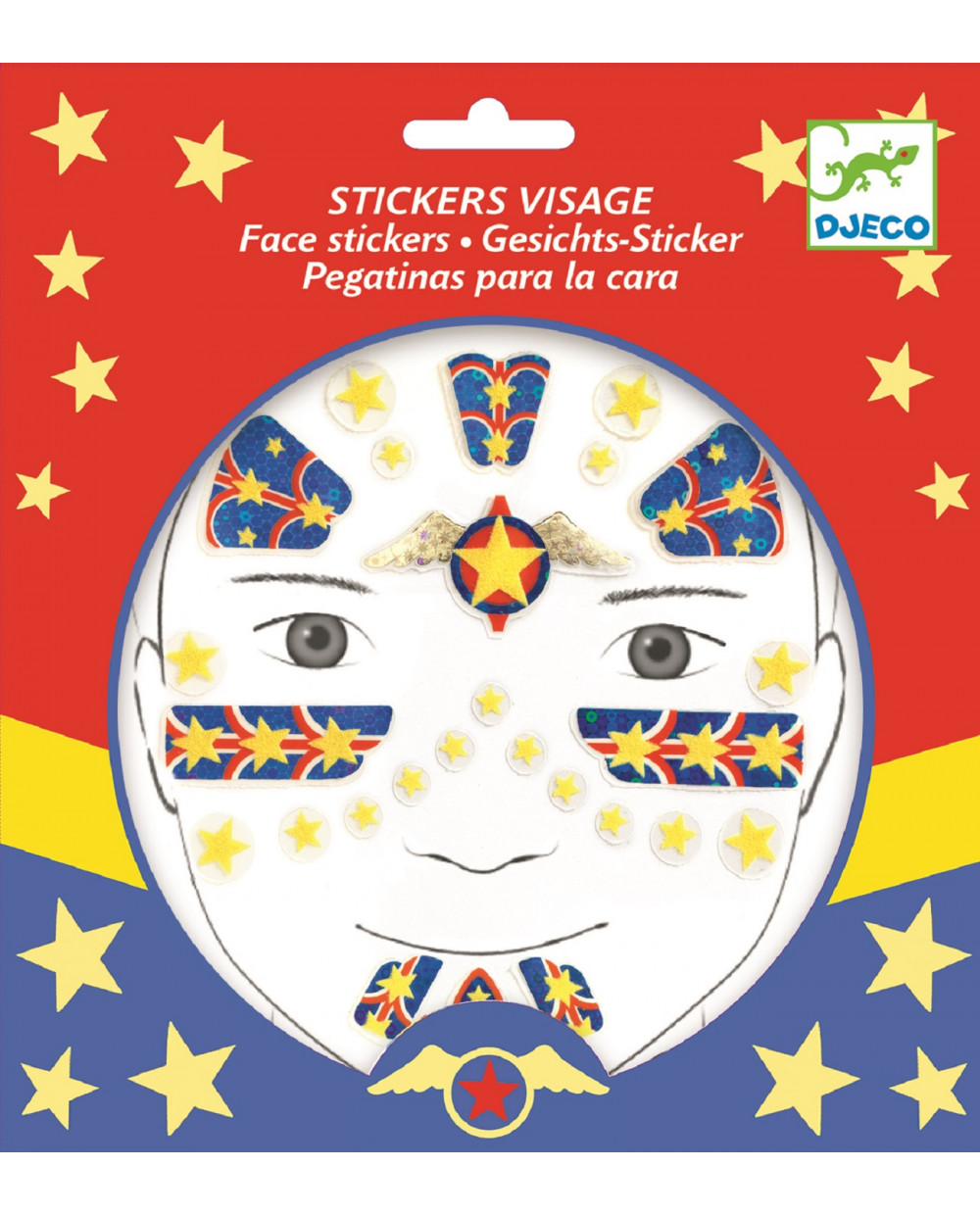 DJECO Samolepky na obličej Super hrdina