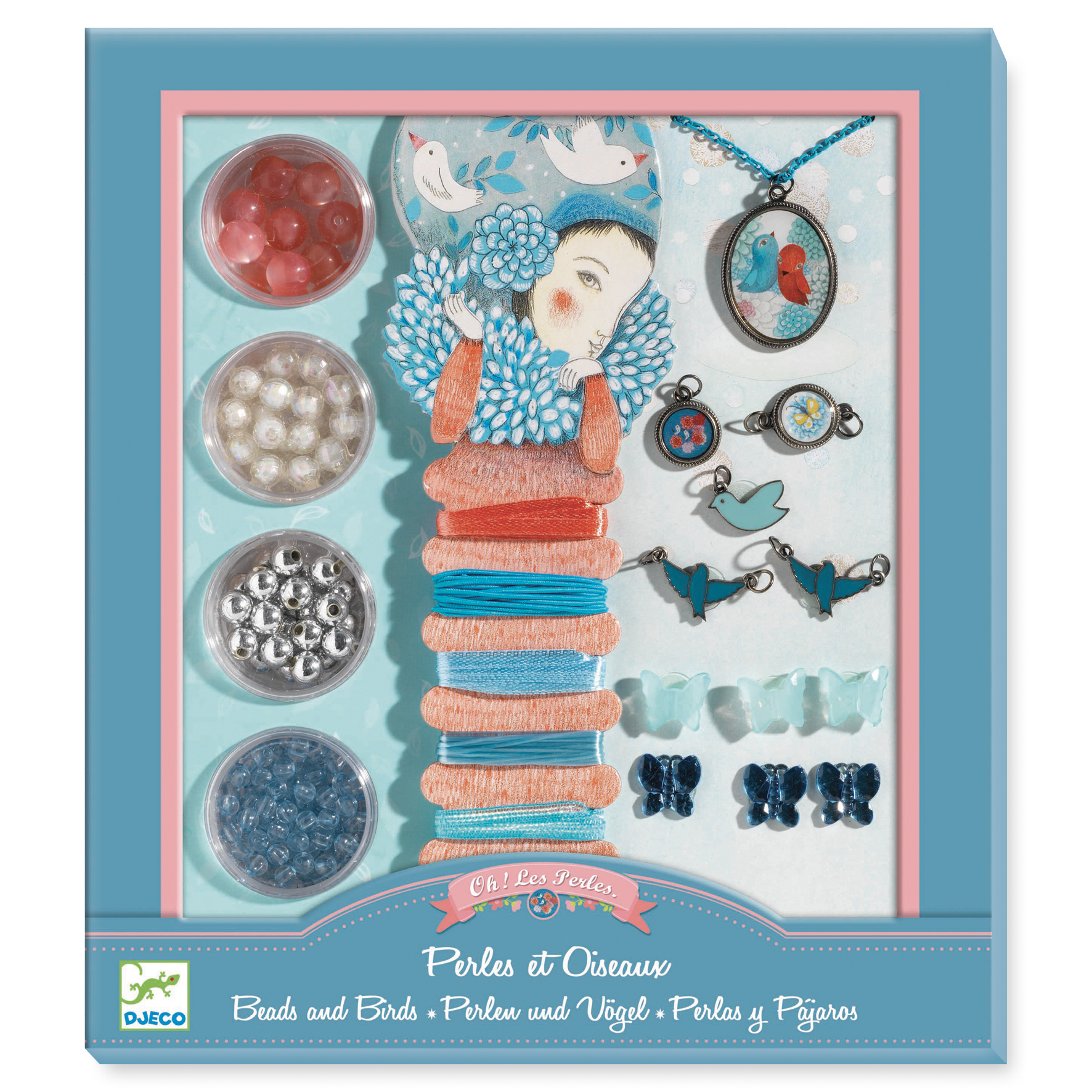 Sada na výrobu šperků - Perly a ptáčkové