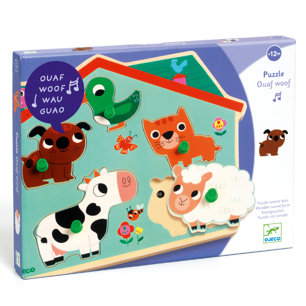 DJECO Vkládací puzzle Domací zvířátka