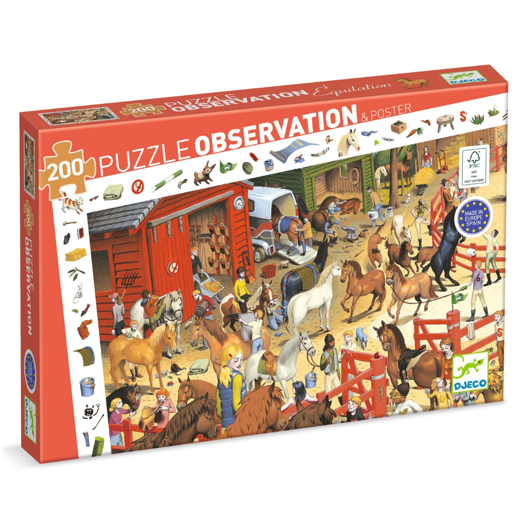DJECO Puzzle Observation: Koně 200 dílků