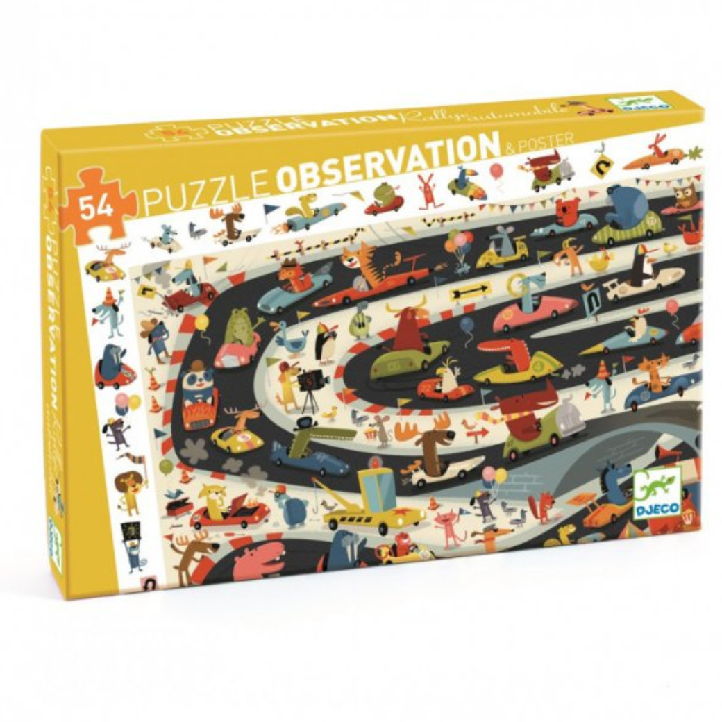 DJECO Puzzle Observation: Rallye 54 dílků