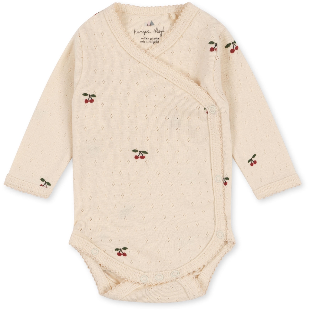 KONGES SLOJD Body pro nejmenší MINNIE - GOTS CHERRY Velikost: 3m