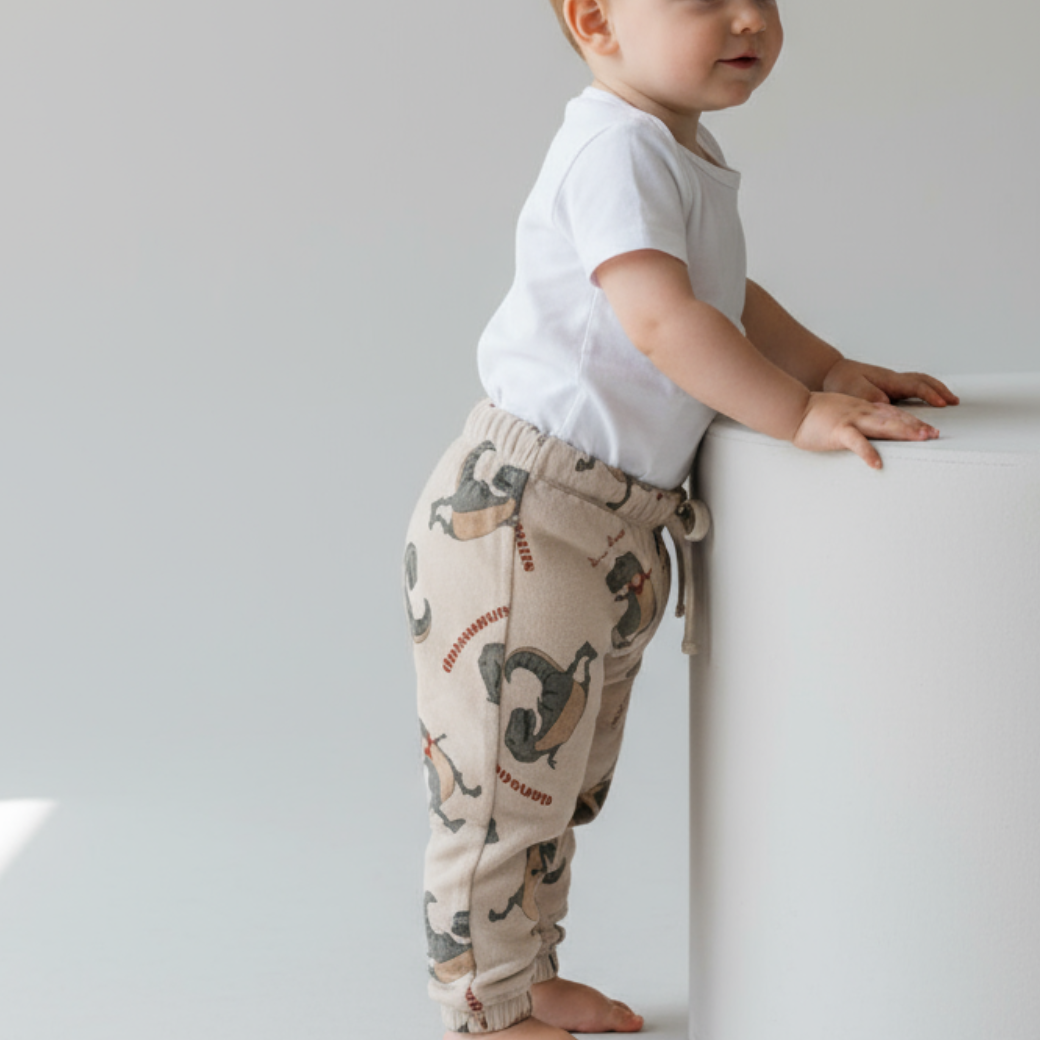 KONGES SLOJD Kalhoty ITTY -  GOTS DANSOSAURUS Velikost: 18m