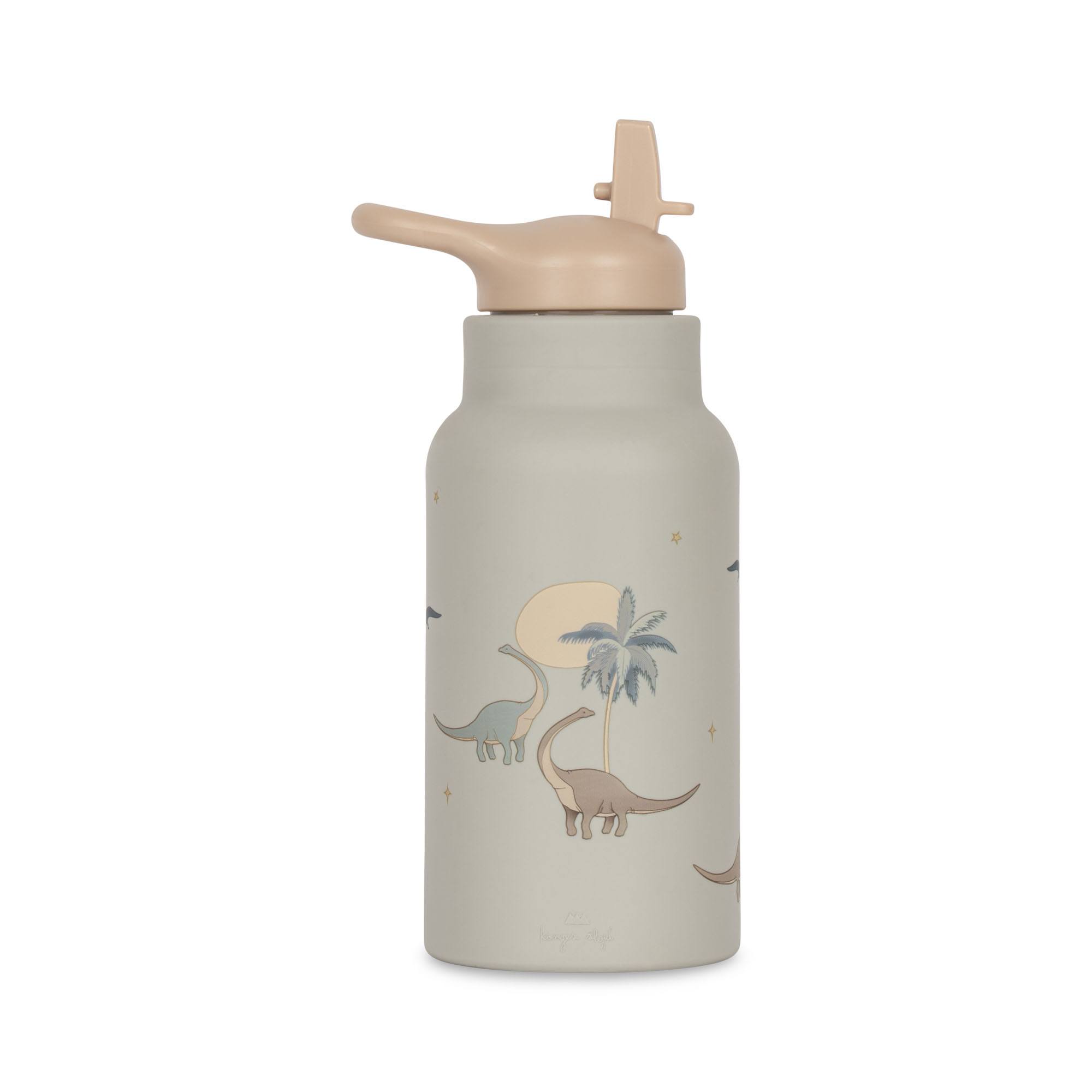 KONGES SLOJD Silikonová láhev 420ml - DINO