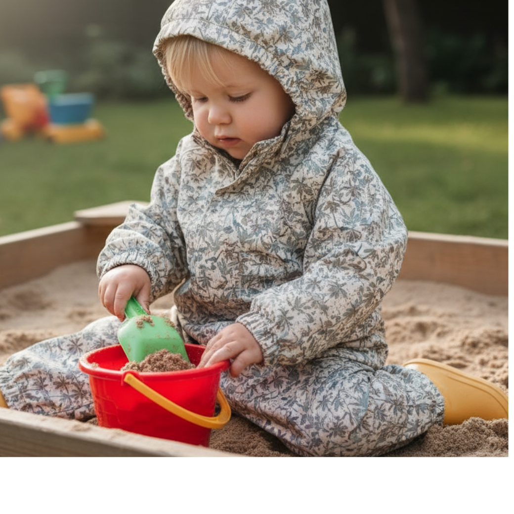 KONGES SLOJD Set do deště PALME - DINO BLUE Velikost: 12m