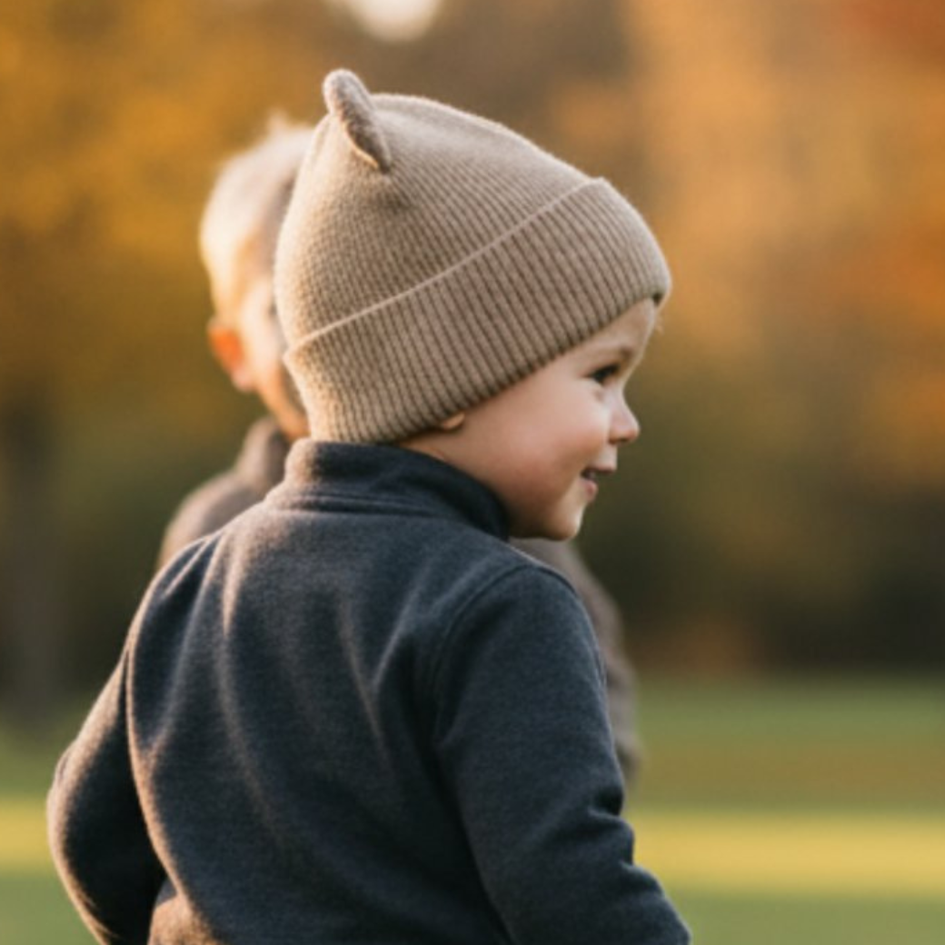 LIEWOOD Čepice s oušky Gina - Oat Velikost: 6-9m