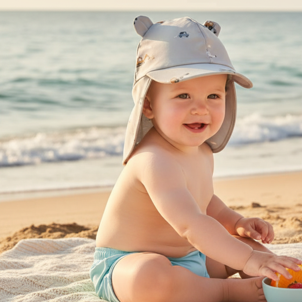 LIEWOOD Klobouček do vody Senia - Vehicles/dove blue Velikost: 3-6m