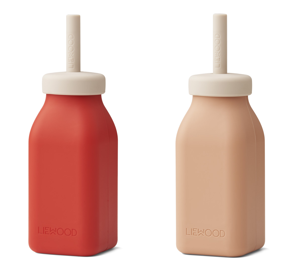 LIEWOOD Set 2 lahviček - Apple red/tuscany rose mix