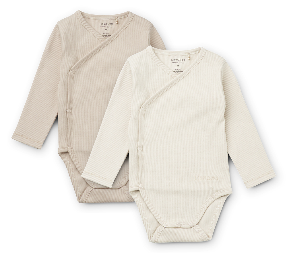 LIEWOOD Set bodýček Hali - Creme de la creme/sandy mix Velikost: 9m